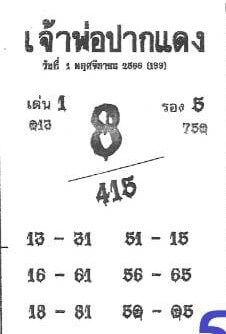 หวยเจ้าพ่อปากแดง